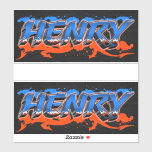 Henry Vorname Name Graffiti Aufkleber Sticker