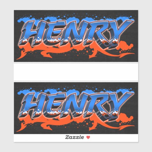 Henry Vorname Name Graffiti Aufkleber Sticker (Blatt)