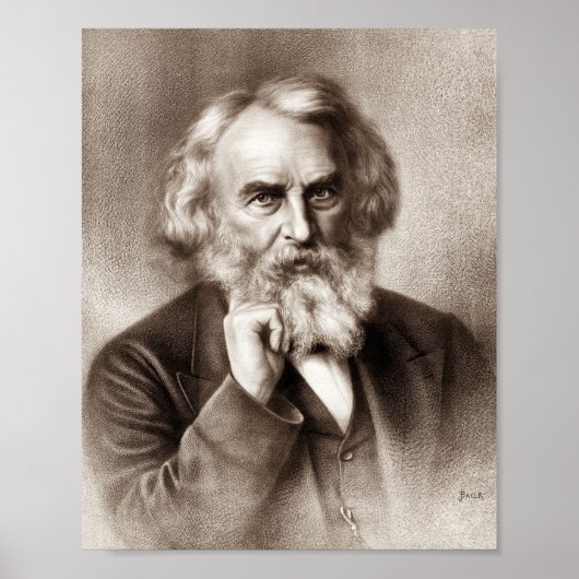Henry Wadsworth Longfellow - Amerikanischer Dichte Poster (Vorne)