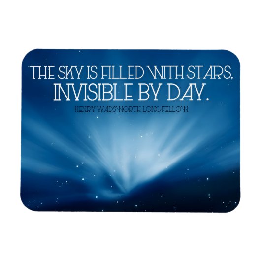 Henry Wadsworth Longfellow Inspiration Sky Magnet (Horizontal)