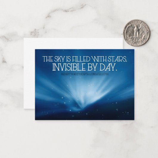 Henry Wadsworth Longfellow Inspiration Sky Mitteilungskarte (Vorderseite/Rückseite Beispiel)