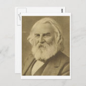 Henry Wadsworth Longfellow Postkarte (Vorne/Hinten)