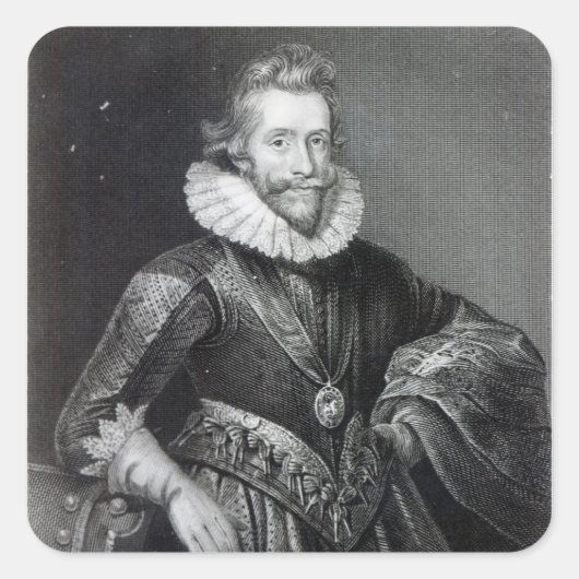 Henry Wriothesley Quadratischer Aufkleber (Vorderseite)