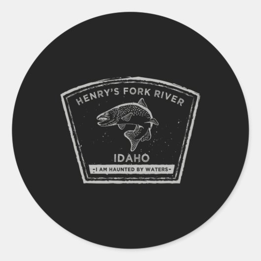 Henry's Fork River Idaho Fishing Runder Aufkleber (Vorderseite)