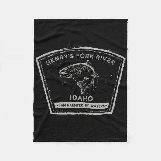 Henry's Fork River Idaho Fliegenfischen Fleecedecke (Vorderseite)