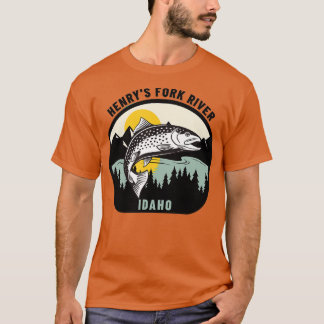 Henrys Fork River Idaho Foreut Fischen T-Shirt