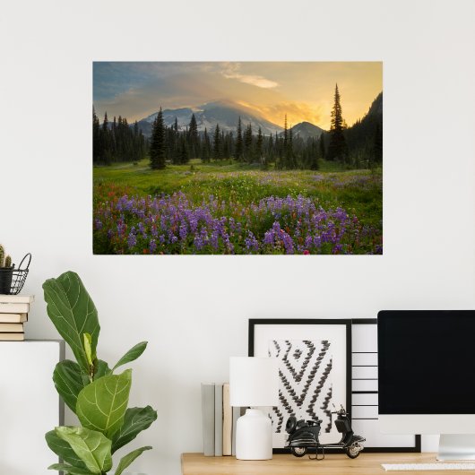 Henry's Jagdgebiet bei Sonnenaufgang Poster (Heimbüro)