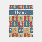 Henrys personalisierte Roboter-Decke Fleecedecke (Vorderseite)