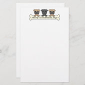 Henrys Traumland-Möpse Briefpapier (Vorne/Hinten)