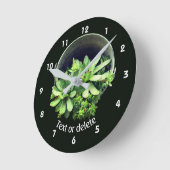 Hens And Chicks Succulents Floral Personalized Runde Wanduhr (Winkel)
