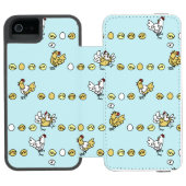 Hens, Chicks, and Eggs Incipio iPhone Geldbeutel-Hülle (Folio Geöffnet)