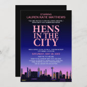 Hens' / Lingerie-Filmposter-Party Einladung (Vorne/Hinten)