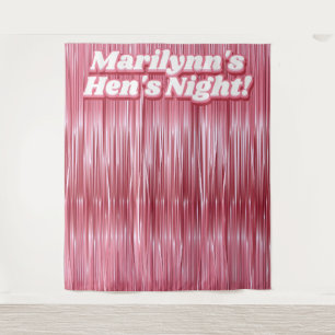 Hens nächtliche Rose Rosa Imitate Tinsel Hintergru Wandteppich