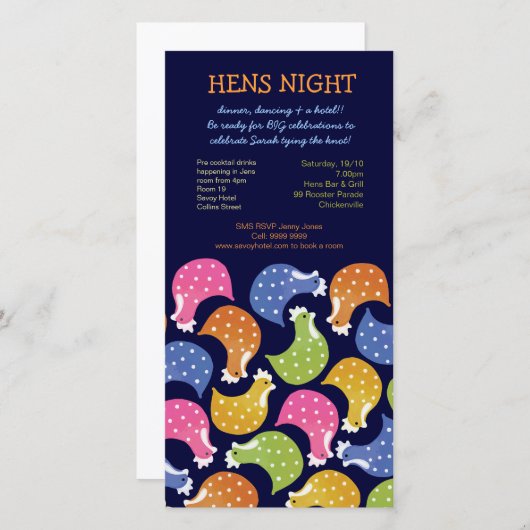 Hens Night Junggeselinnen-Abschied Event Funny Inv (Vorne/Hinten)