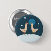 Hens Night Party - Funny Chicken Moon Festival Button (Vorne & Hinten)
