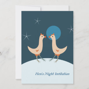 Hens Night Party - Funny Chicken Moon Festival Einladung