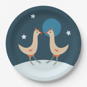 Hens Night Party - Funny Chicken Moon Festival Pappteller
