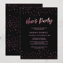 Hens Party Einladung | Rosa Glitzer