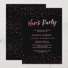 Hens Party Einladung | Rosa Glitzer