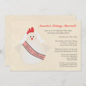 Hens Party Funny Chicken Illustriert Einladung (Vorne/Hinten)