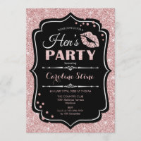 Hens Party - Schwarze Rose Gold
