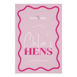 Hens Party Welcome Sign - Sonny Poster