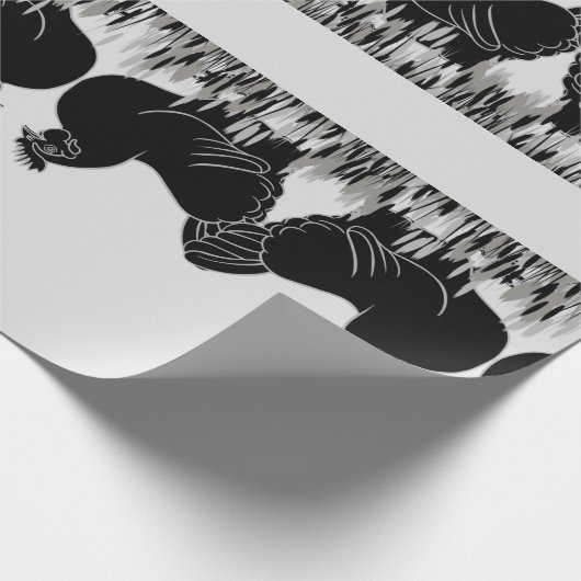Hens~Silhouette Geschenkpapier (Ecke)