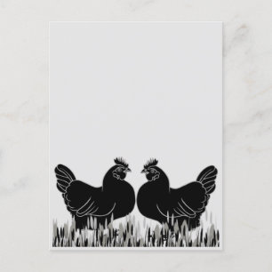 Hens~Silhouette Postkarte