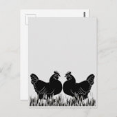 Hens~Silhouette Postkarte (Vorne/Hinten)