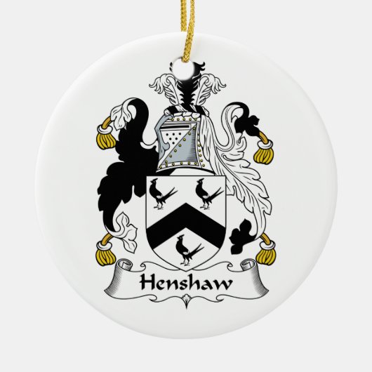 Henshaw Familienwappen Keramikornament (Vorne)