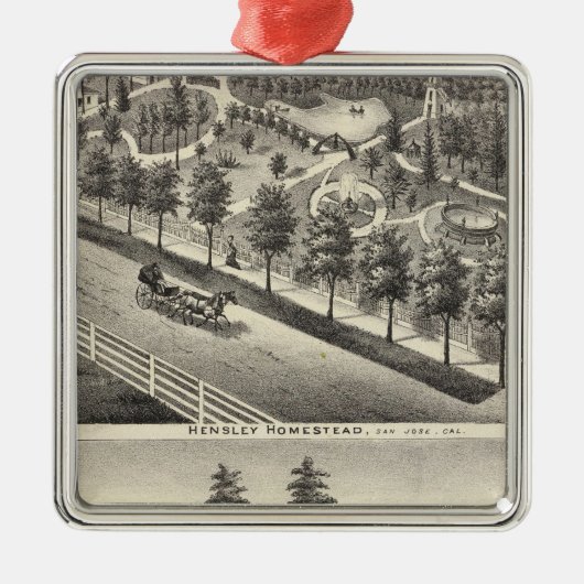 Hensley, Bohnenwohnsitze Ornament Aus Metall (Vorne)