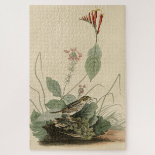 Henslow's Bunting (Sparrow), Audubon Birds America Puzzle