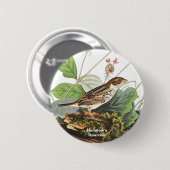 Henslow's Sparrow, Birdwatcher, Audubon Art, Bird Button (Vorne & Hinten)