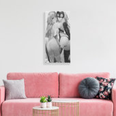 Hentai Angelic Girls Black and White Print Leinwanddruck (Insitu (Wohnzimmer))