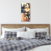 Hentai Office Lady Canvas Print Leinwanddruck (Insitu (Schlafzimmer))