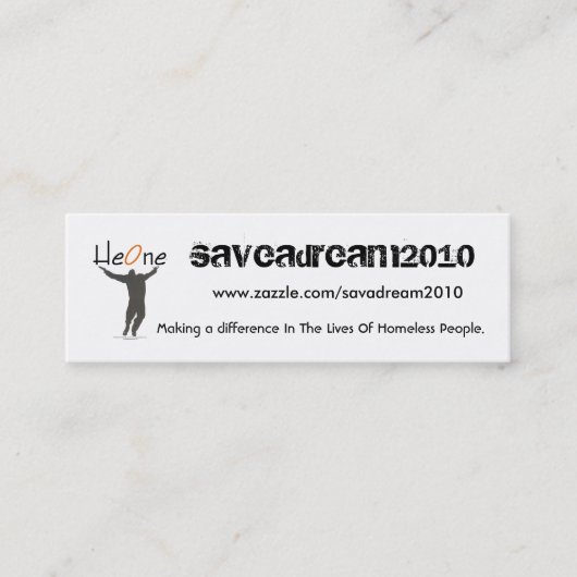 HeOne Markenbewusstsein-Karten Mini Visitenkarte (Vorderseite)