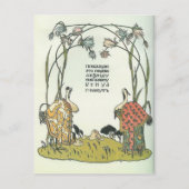 Heorhiy Narbut- 'Der Kran und der Held. Bär' Postkarte (Vorderseite)