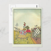 Heorhiy Narbut- 'Der Kran und der Held. Bär' Postkarte (Vorne/Hinten)