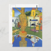 Heorhiy Narbut- Illustration für B. Dix 'Toys' Postkarte (Vorne/Hinten)