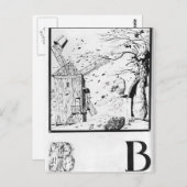 Heorhiy Narbut-Sheet 'V' von 'Ukrainisches Alphabe Postkarte (Vorne/Hinten)