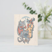 Hep Cat Band Postkarte (Stehend Vorderseite)