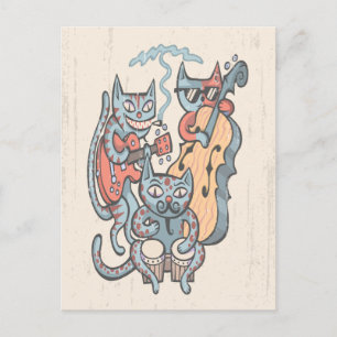 Hep Cat Band Postkarte