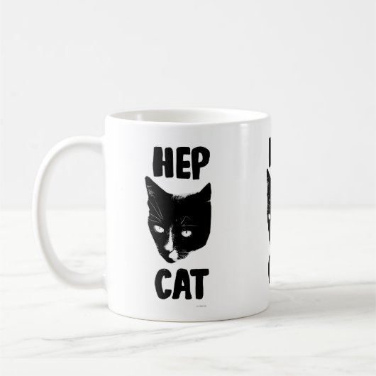 Hep Cat Fun Tuxedo Cat Foto Slogan Spaß Kaffeetasse (Links)