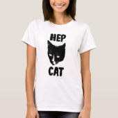 Hep Cat Fun Tuxie Cat Foto T-Shirt (Vorderseite)