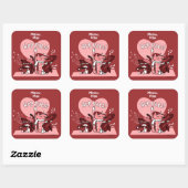 HEP KATS by Jeff Willis Art Quadratischer Aufkleber (Blatt)