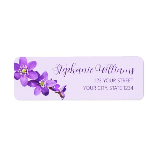 Hepatica-Blumen Helllila Rücksendeadresse (Vorne)