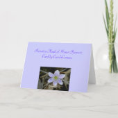 Hepatica-Trauzeugin Feiertagskarte (Rückseite)
