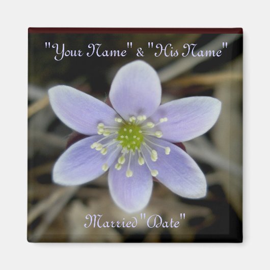 Hepatica Wedding Rememberance Magnet (Vorne)