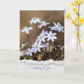 Hepatica-Wildblume Karte (Gelbe Blume)