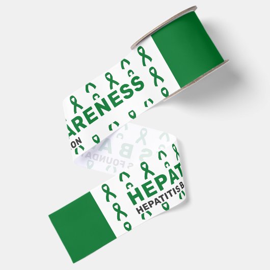 Hepatitis-B-Bewusstseinsmuster-Schleife Ripsband (Rückseite)